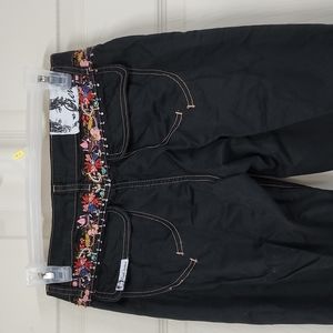 Crest jeans embroidered cotton pants